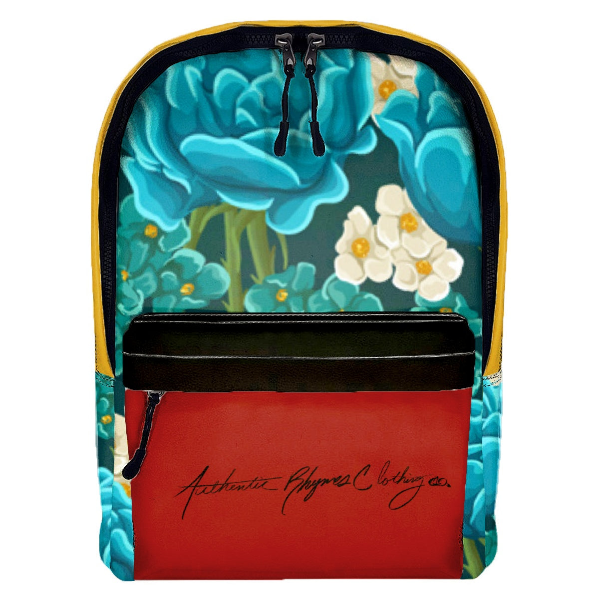 All-Over Print Leather Backpack