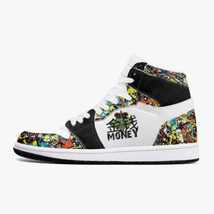 Money Maker Black High-Top Leather Sneakers